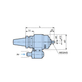 Side Through Type Air Turbine Spindle - Big-tools Industrial Supply Tools for Metal Cutting